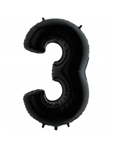 Balão Número 3 Preto